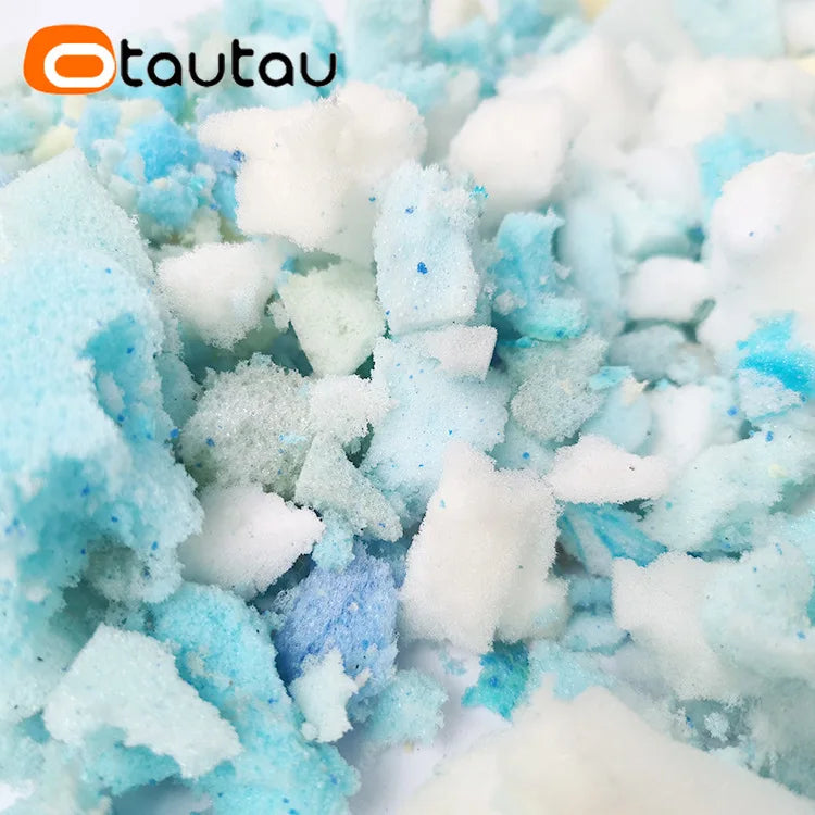 OTAUTAU 1kg 2.2bls Espuma Viscoelástica Triturada Esponja Almohada Puf Relleno Sofá Puf Sillón Cojín Relleno Muñeca