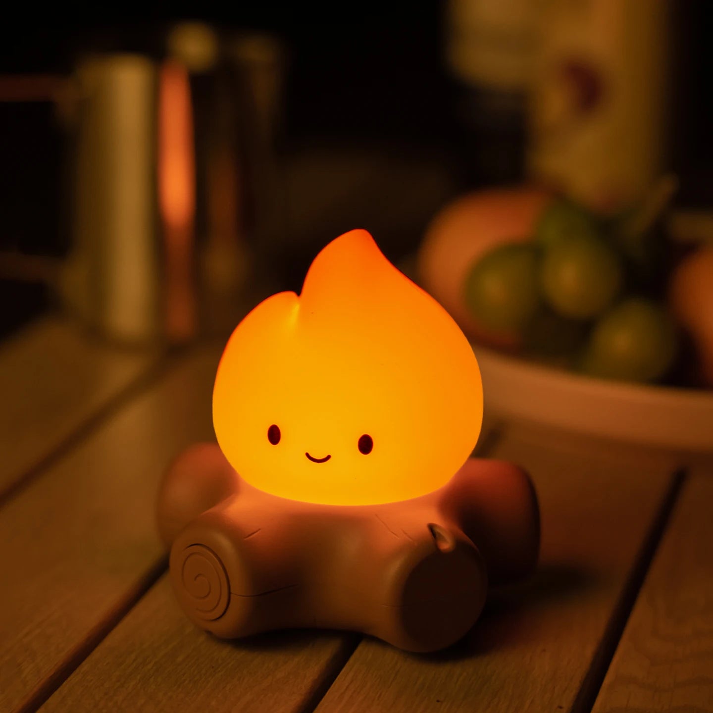 Luz nocturna LED de tocón de llama, luz nocturna de estaca de fuego, luz nocturna de ruido blanco, linda luz ambiental, regalos de decoración interior para niños