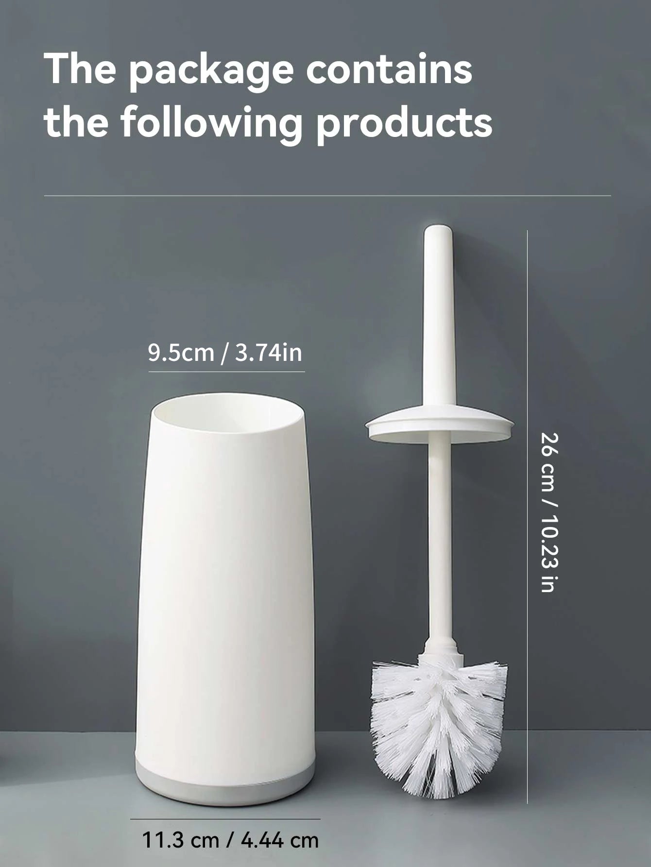 Cepillo de Inodoro de Plástico con Base, Cepillo de Limpieza de Inodoro de Mango Largo para WC, Accesorios de Baño, Herramientas de Limpieza