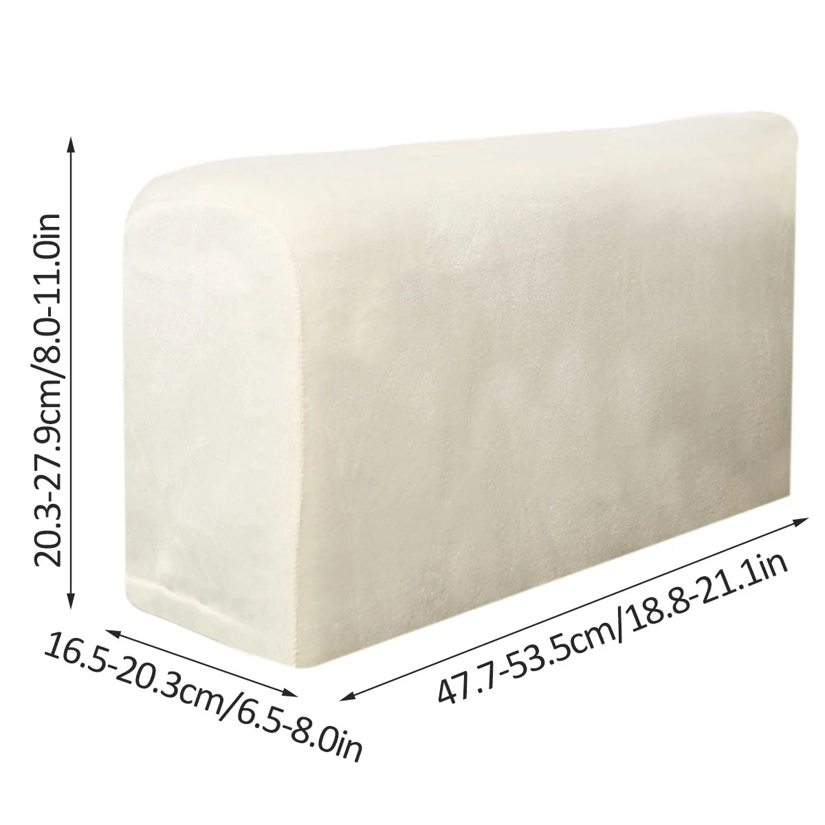 Protector de reposabrazos de sofá de 2 piezas, fundas universales para sillón, antideslizantes, suaves y cálidas, fundas gruesas para reposabrazos de sofá, protector de muebles
