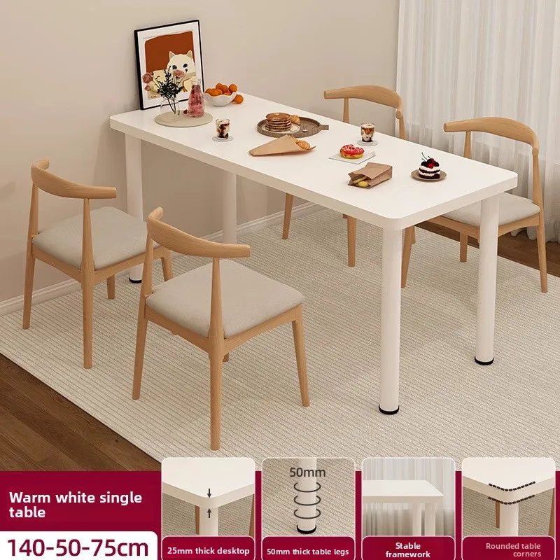 Mesa de comedor Hogar apartamento pequeño Puesto portátil exterior Mesa cuadrada para comer