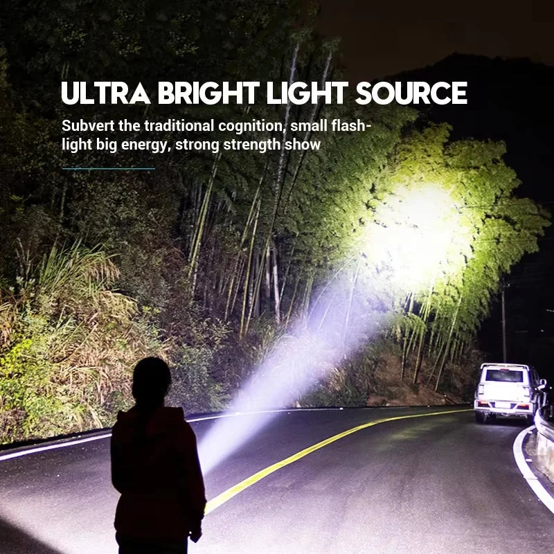 Mini linterna superbrillante de 3 LED con clip para bolígrafo e imán en la parte trasera, batería integrada, carga USB, antorcha portátil para exteriores, lámpara de emergencia