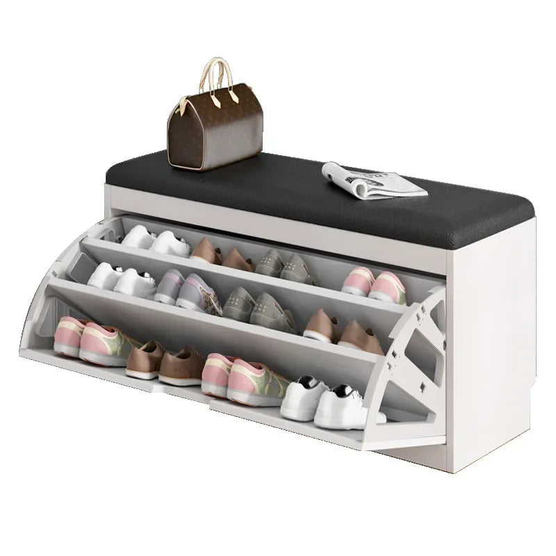 Zapatero cubo volquete sofá taburete para cambiarse los zapatos en la entrada estante para zapatos de interior gabinete para zapatos de entrada