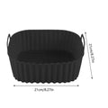 Recipientes de silicona para freidora de aire, cuadrados, cesta para freidora de aire, plato, utensilios de cocina, reutilizables, antiadherentes, molde para pizza, accesorios de cocina para horno