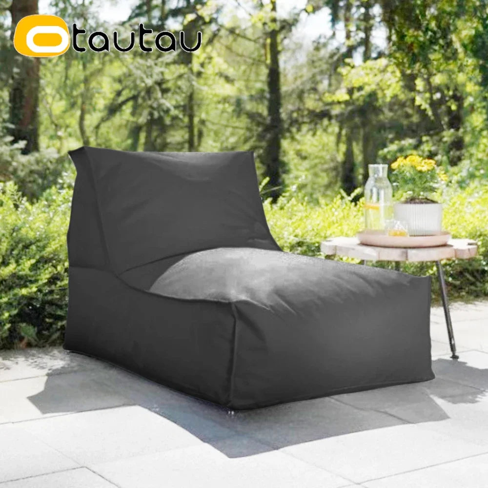 OTAUTAU Funda para puf de exterior Oxford para piscina, flotador, tumbona, club de playa, puf SF505 [¡Sin relleno! ¡Necesitas rellenarlo tú mismo!]