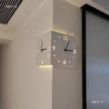 2026Reloj de pared de doble cara, sencillo y creativo, para esquina, reloj de doble cara, sala de estar, reloj de esquina silencioso, universal