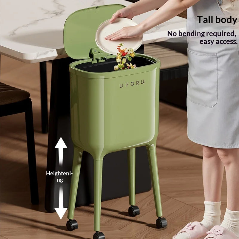 Cubos de basura - Bote de basura con pedal y tapa, gran capacidad, para cocina, baño, sala de estar, cierre suave, para el hogar