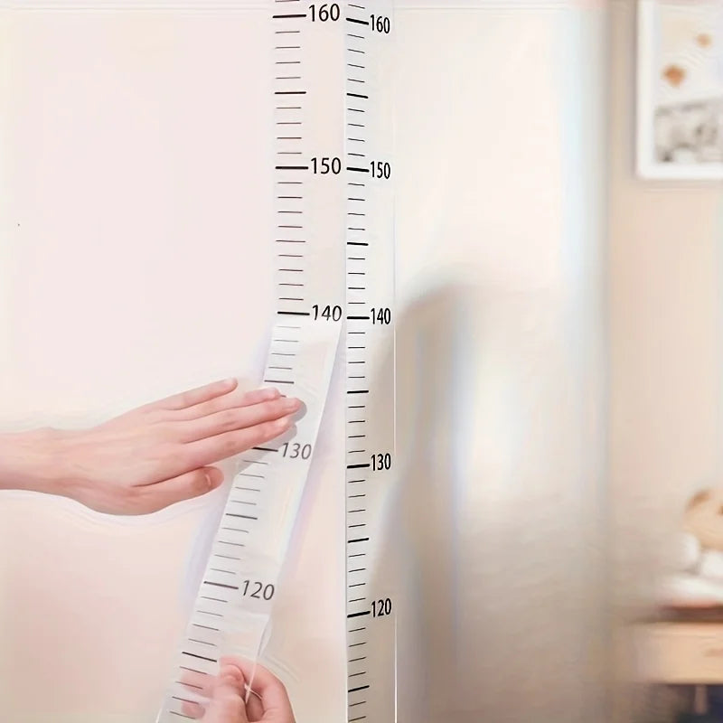 Tarjeta de Medición de Altura de Pared de 2 m - Estilo Moderno, Material de PC Duradero, Escribible y Removible, 2 m Precisos por Hoja | Decoración de Pared