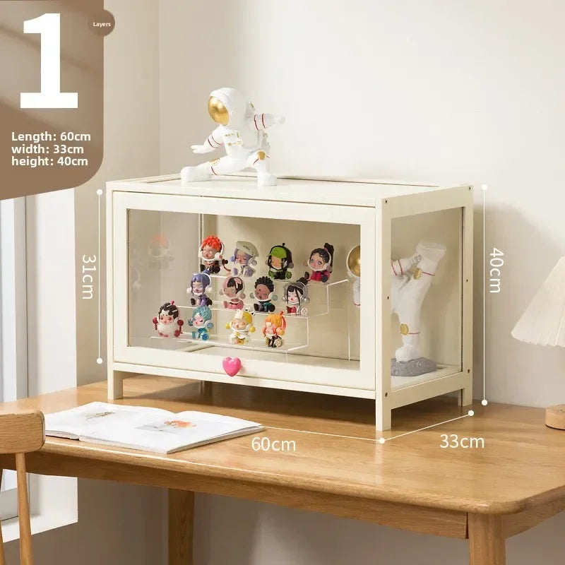 Figura Lego Vitrina Estante Hogar Crema Viento A prueba de polvo Acrílico Transparente Modelo Juguete Caja Ciega Vitrina