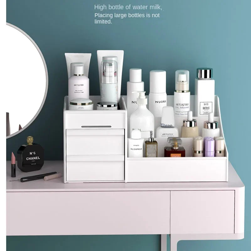 Save space Drawer-type Cosmetics Storage Box Skin Care Products Desktop Dormitory Desk Dressing Table Facial Mask Lipstick Shelf
