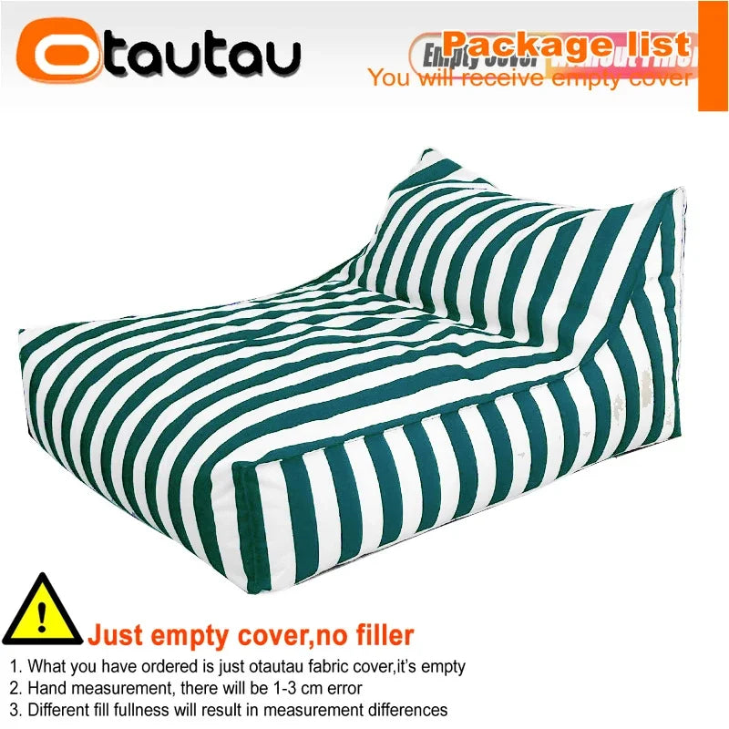 OTAUTAU Funda Impermeable Oxford para Puf Exterior, Tumbona Flotante SF343【¡No Incluye Relleno! ¡Necesita Comprar el Relleno por Separado!】