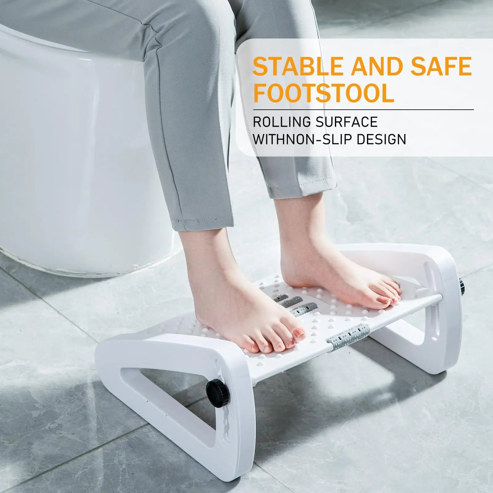 Reposapiés para debajo del escritorio Reposapiés ajustable Ergonómico para masaje para alivio de la presión Reposapiés portátil Reposapiernas para escritorio