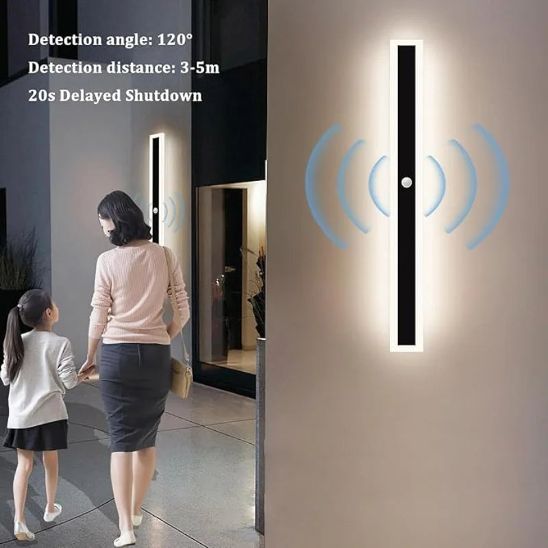 110- 240V IP65 Waterproof Porch Lamp LED Long Garden Lamp for Villa Garage Lighting FixtureOutdoor Wall Light With Motion Sensor