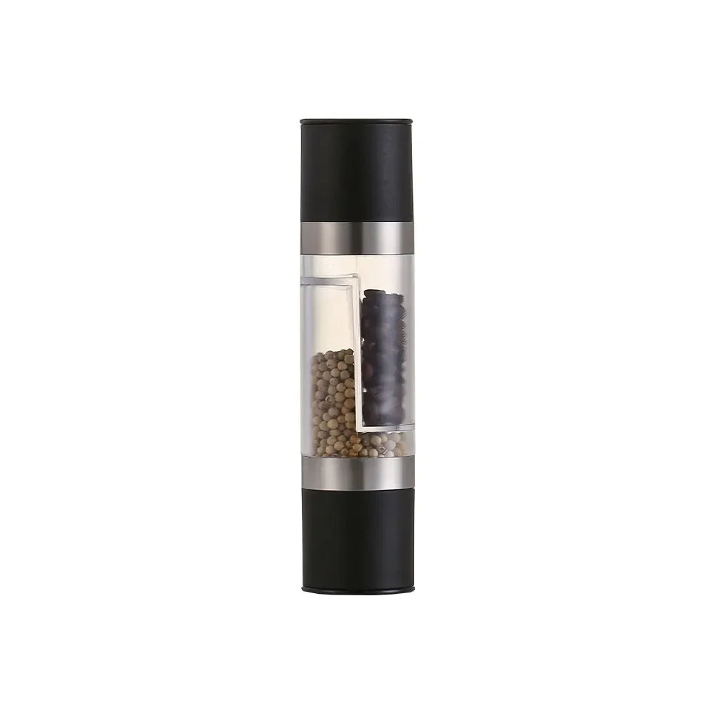 Molinillo manual de sal y pimienta de acero inoxidable, molinillo de especias de cerámica ajustable, herramienta de cocina, 2 en 1