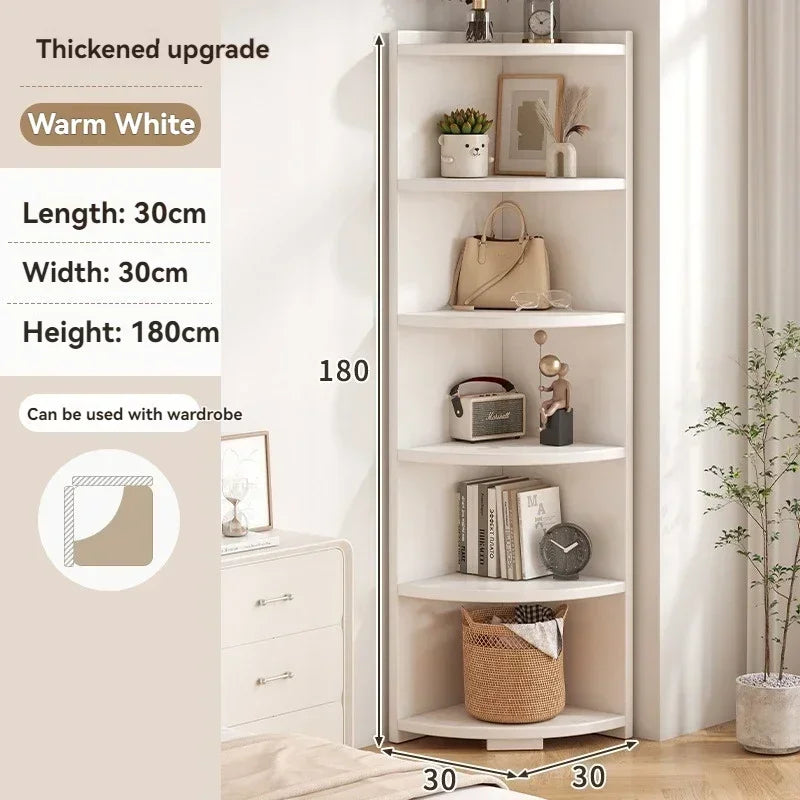 Mueble esquinero de almacenamiento para el hogar, recibidor sencillo, perchero, vitrina esquinera de pared, estantería de pie, mesita de noche
