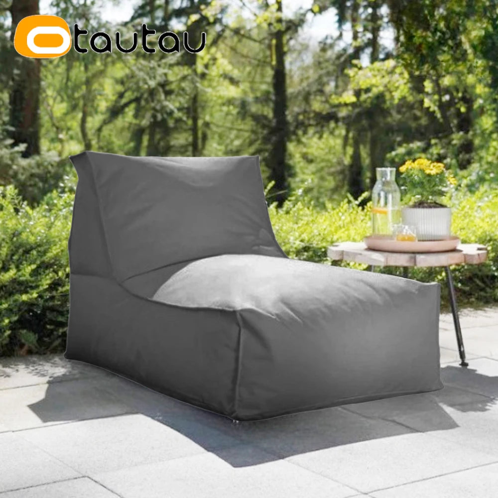 OTAUTAU Funda para puf de exterior Oxford para piscina, flotador, tumbona, club de playa, puf SF505 [¡Sin relleno! ¡Necesitas rellenarlo tú mismo!]