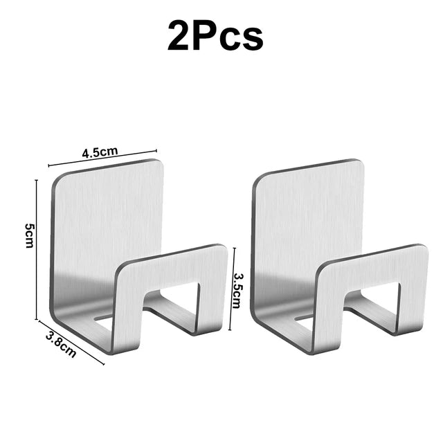 Stainless Steel Sink Tray Drainer Rack Kitchen Sink Sponge Holders Self Adhesive Hook Storage Holder Kitchen Wire Rag Organizer
