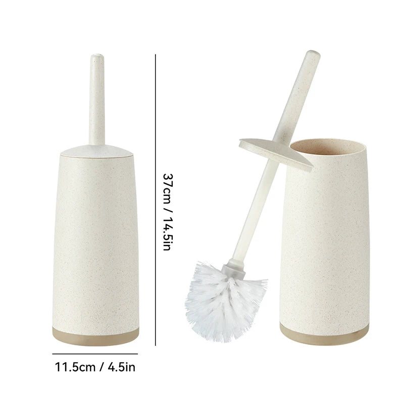Cepillo de Inodoro de Plástico con Base, Cepillo de Limpieza de Inodoro de Mango Largo para WC, Accesorios de Baño, Herramientas de Limpieza