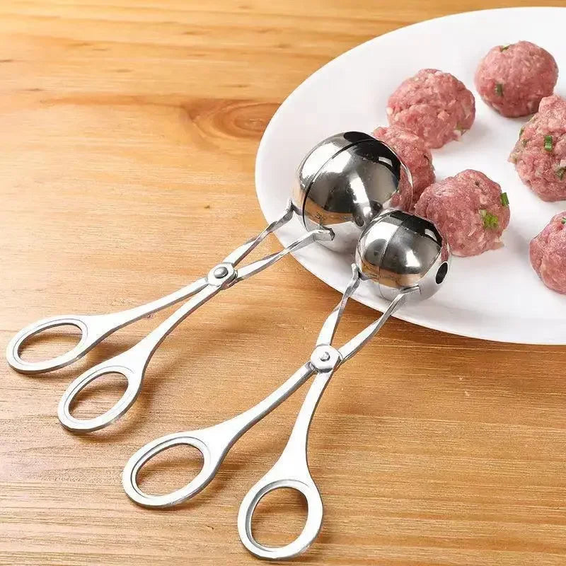 NUEVO fabricante de albóndigas de acero inoxidable, molde para rollos de fruta, arroz y verduras, pinza para albóndigas fritas y de arroz, herramientas de cocina