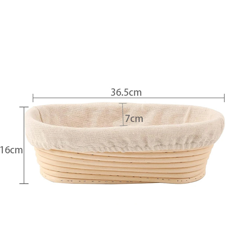 Banneton Bread Proofing Basket Round Oval Sourdough Baskets Bread Baking Dough Rising Ratten Bowls with Liners For Bakery YY087