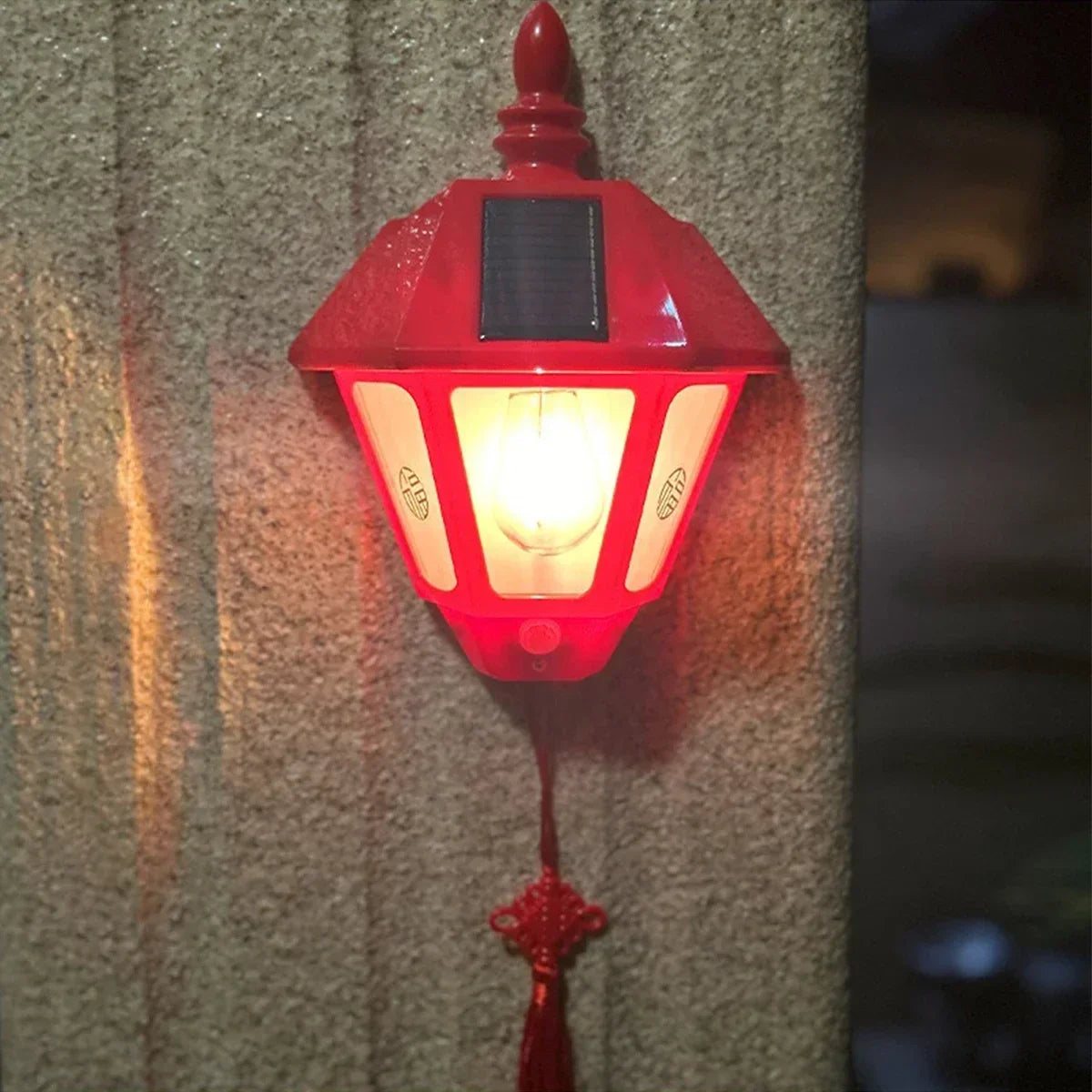 Lámpara LED Solar de Pared Exterior con Sensor de Movimiento Humano, Estilo Retro, Impermeable, para Villa, Jardín, Balcón, Decorativa