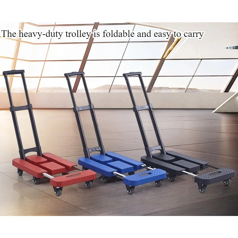 Carrito plegable portátil, carro de mano, carro de mudanza, carro de plataforma, carrito de compras