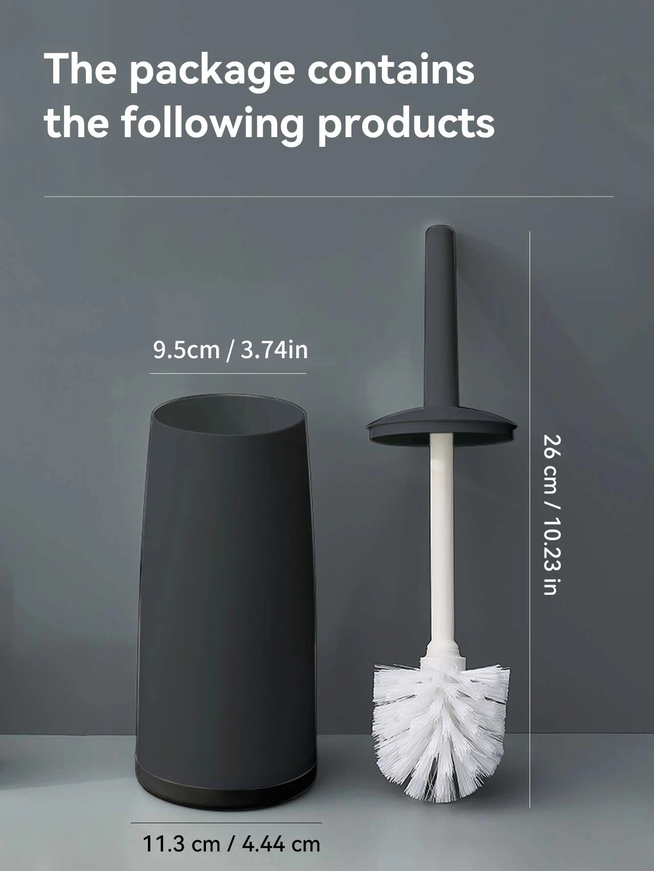 Plastic Toilet Brush With Standing Base Long Handle Toilet Cleaning Brush For WC Bathroom Accessories Cleaning Tools