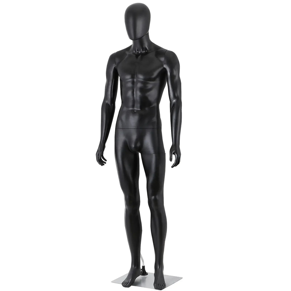Maniquí de hombre de cuerpo entero, altura 73'', ajustable, para exhibición, color negro