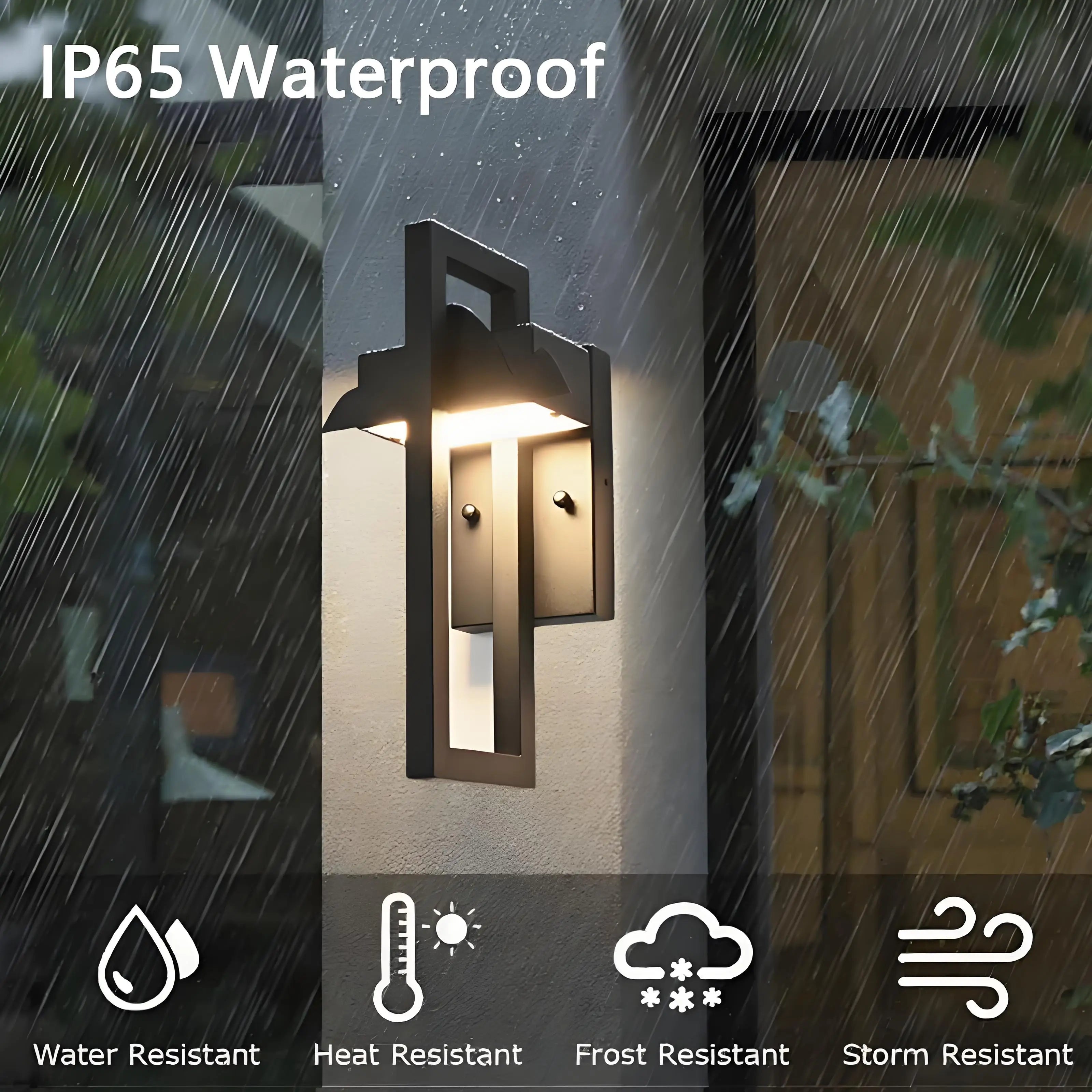 Luz de pared impermeable IP65, lámpara LED de pared exterior 12W, iluminación decorativa de aluminio para pasillo y jardín, lámparas y apliques exteriores modernos