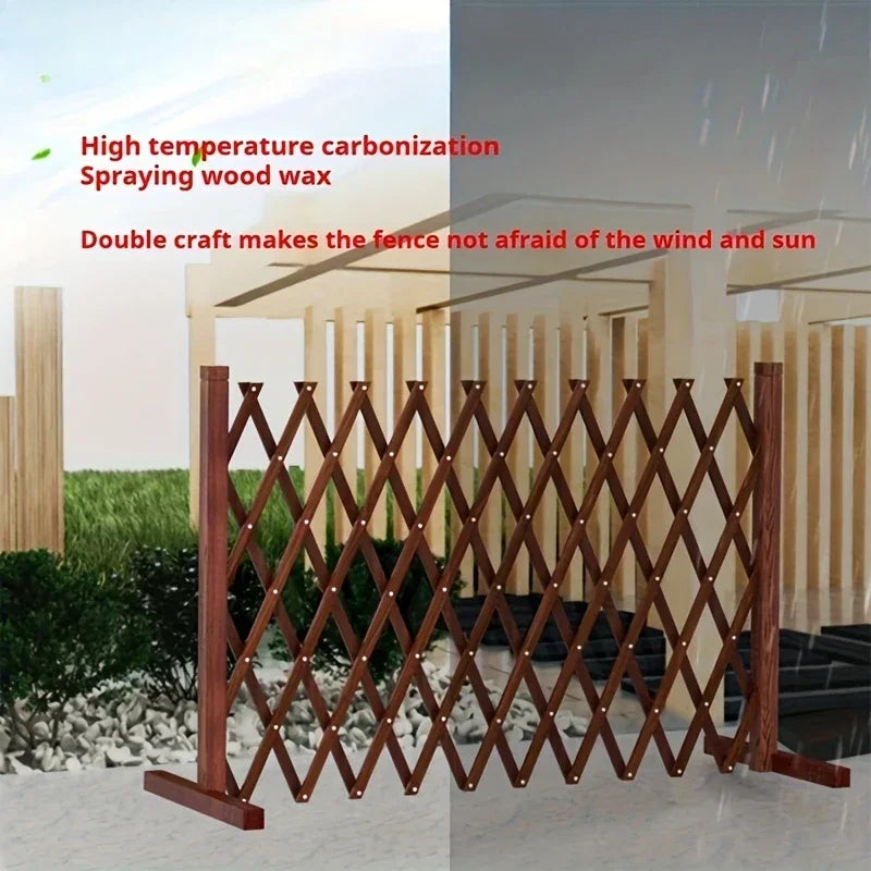 Barrera retráctil de madera para perros y gatos - Fácil instalación, barrera de seguridad interior para el hogar, dormitorio, pasillo y escaleras