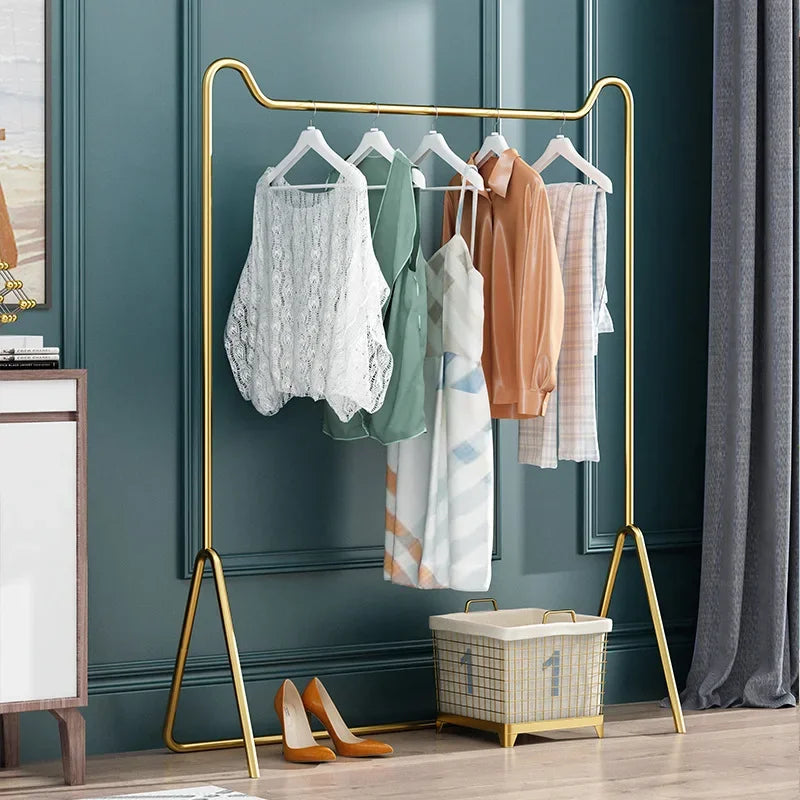 Moderno Perchero Metálico de Pie Perchero Minimalista de Pie Multiusos Perchero de Trajes Funciones Especiales Accesorios de Ropa para Dormitorio