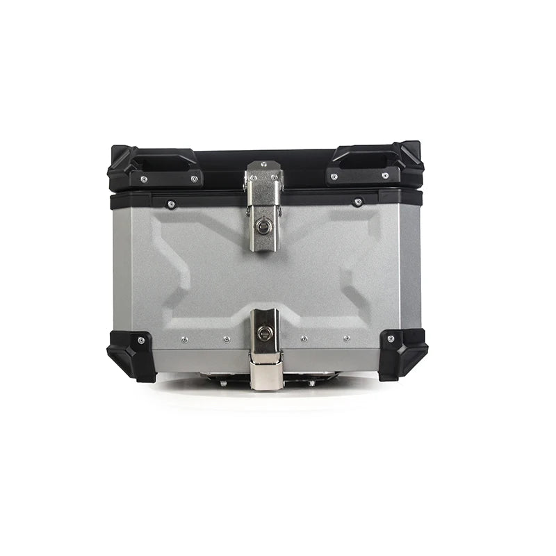Baúl de Moto 55L Universal Maleta Trasera de Moto Aleación de Aluminio Baúl de Moto Caja de Almacenamiento de Equipaje de Viaje Tour Tail Box