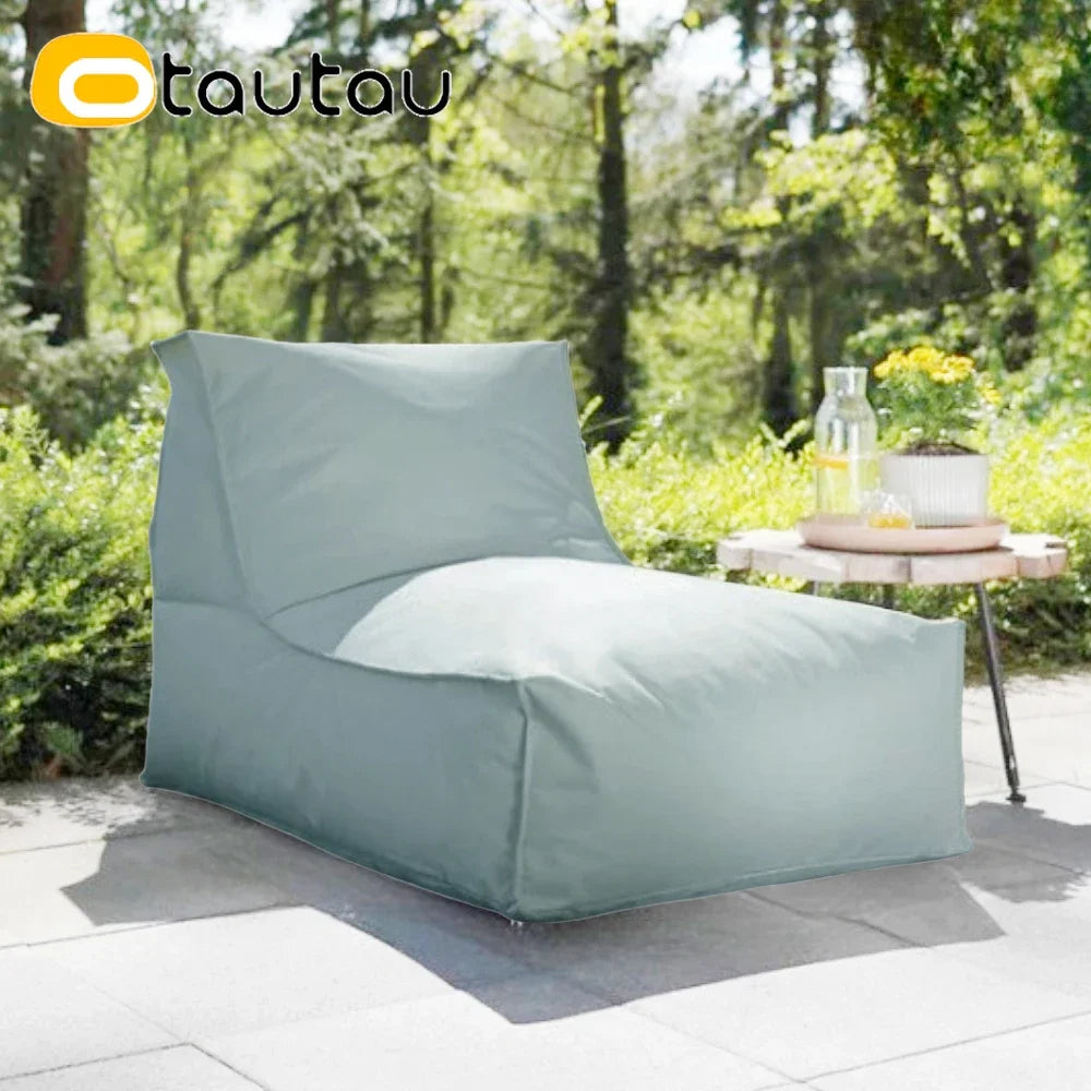 OTAUTAU Funda para puf de exterior Oxford para piscina, flotador, tumbona, club de playa, puf SF505 [¡Sin relleno! ¡Necesitas rellenarlo tú mismo!]