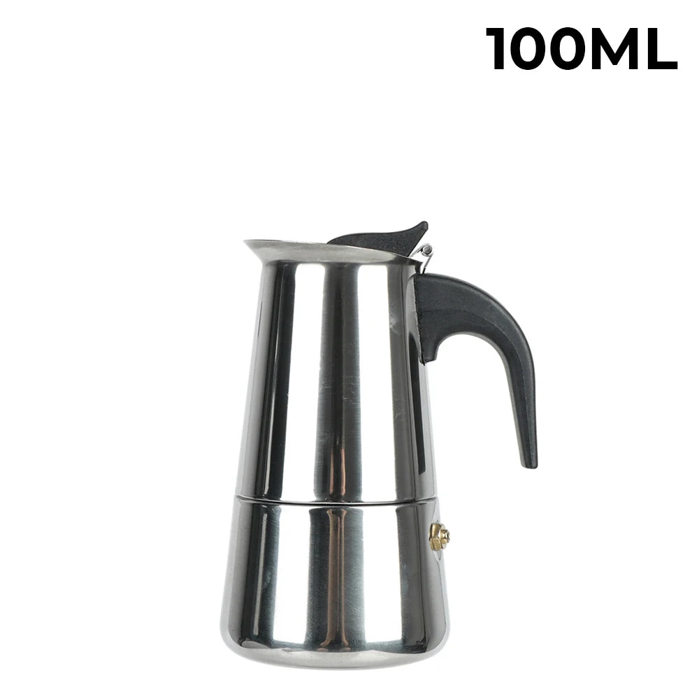New 50ml-600ml Moka Pot Aluminum Household Electric Burner Stove Top Espresso Percolator Coffee Maker Coffee Extraction Pot