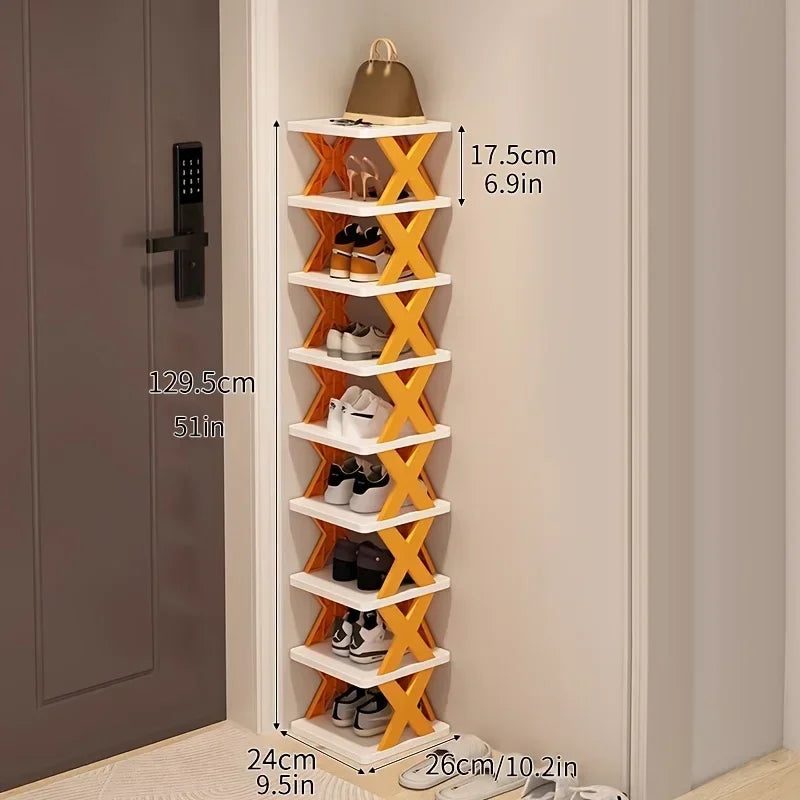 Zapatero vertical de 9 niveles - Diseño alto y estrecho que ahorra espacio para entradas, Almacenamiento de organización del hogar fácil de montar