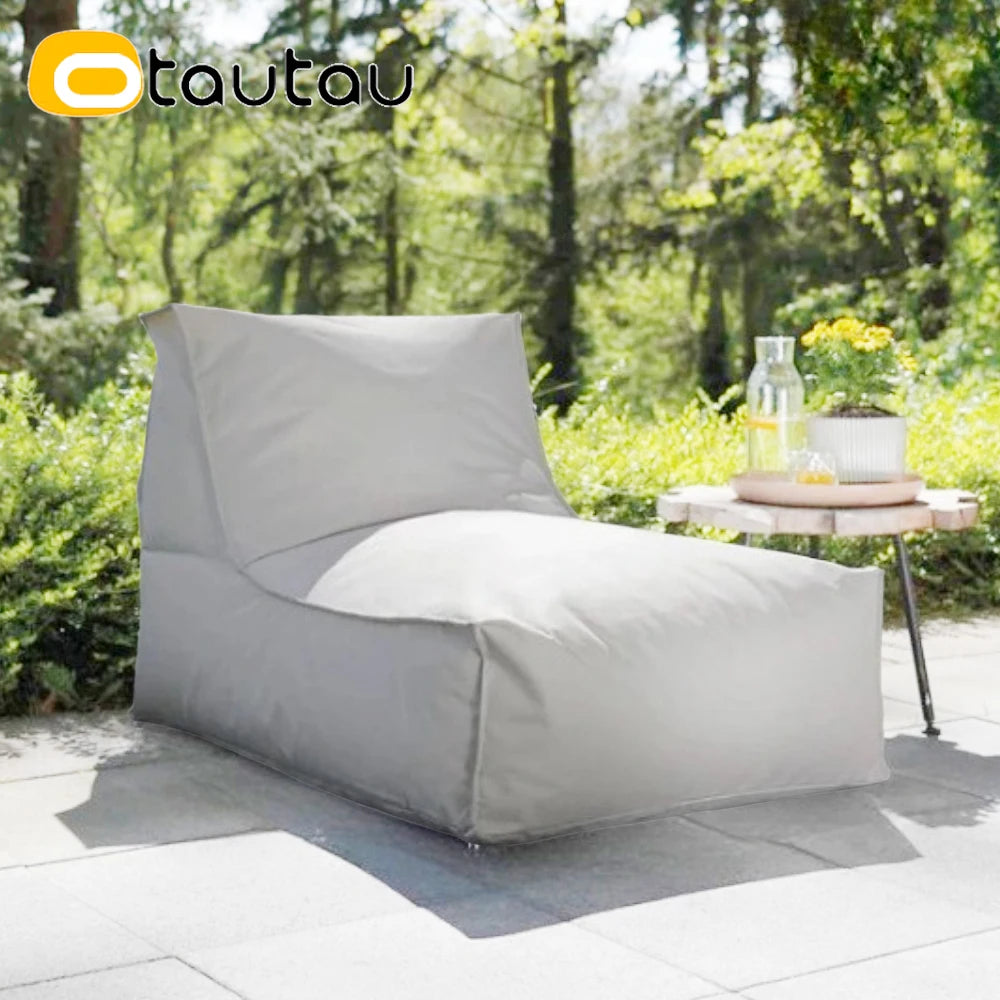 OTAUTAU Funda para puf de exterior Oxford para piscina, flotador, tumbona, club de playa, puf SF505 [¡Sin relleno! ¡Necesitas rellenarlo tú mismo!]