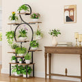 Flower stand indoor growth light multi-layer wrought iron living room balcony household green plant rack storage rack