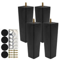 4 patas cuadradas para muebles de 6/10/15 cm, patas de muebles de madera maciza para cama, sofá, mesa, patas de repuesto para silla, sofá, armario