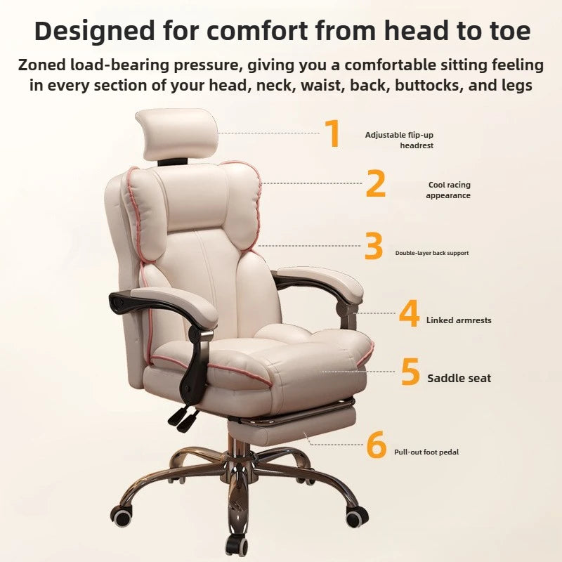 Sillón giratorio para e-sports, silla de ordenador para estudio sedentario, asiento de sofá de oficina, silla de transmisión en vivo, sillón de host de transmisión en vivo, comodidad para el hogar