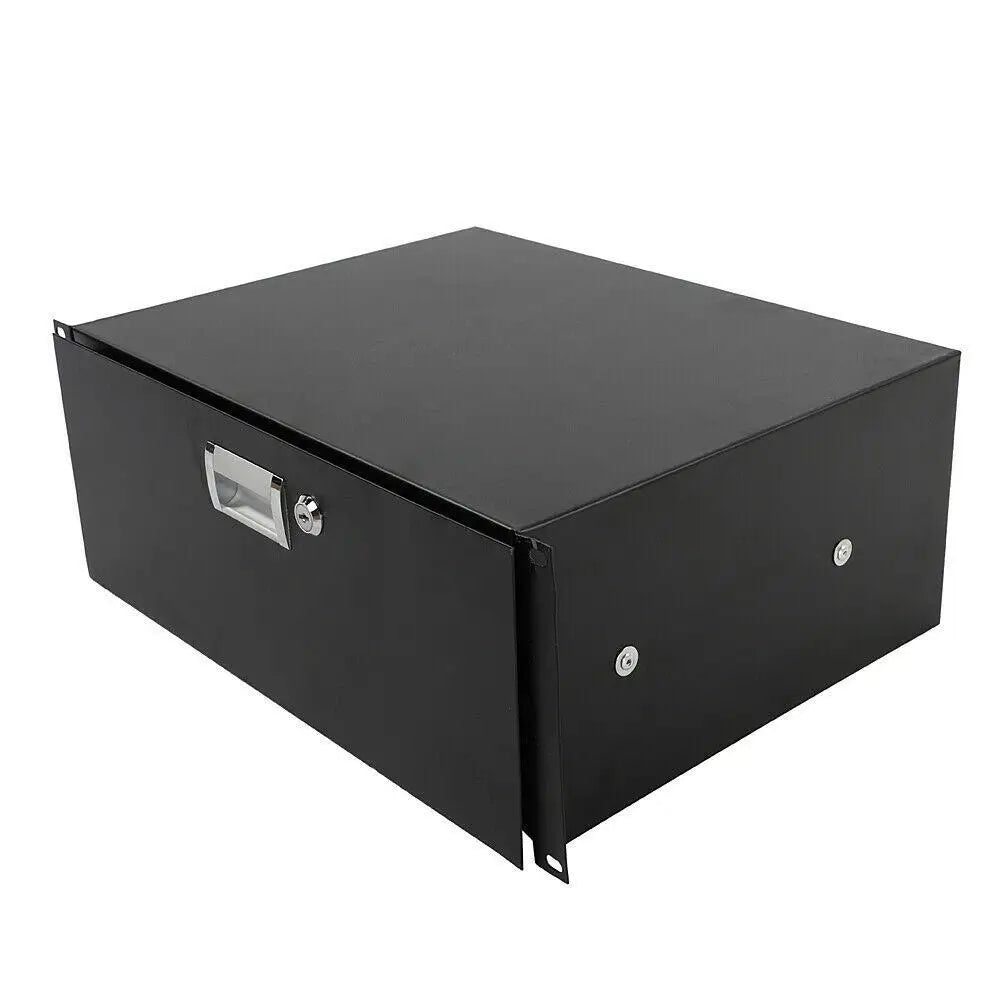 Estuche rack profesional de 4U, placa de acero de 19", cajón para DJ, gabinete para equipos con llave