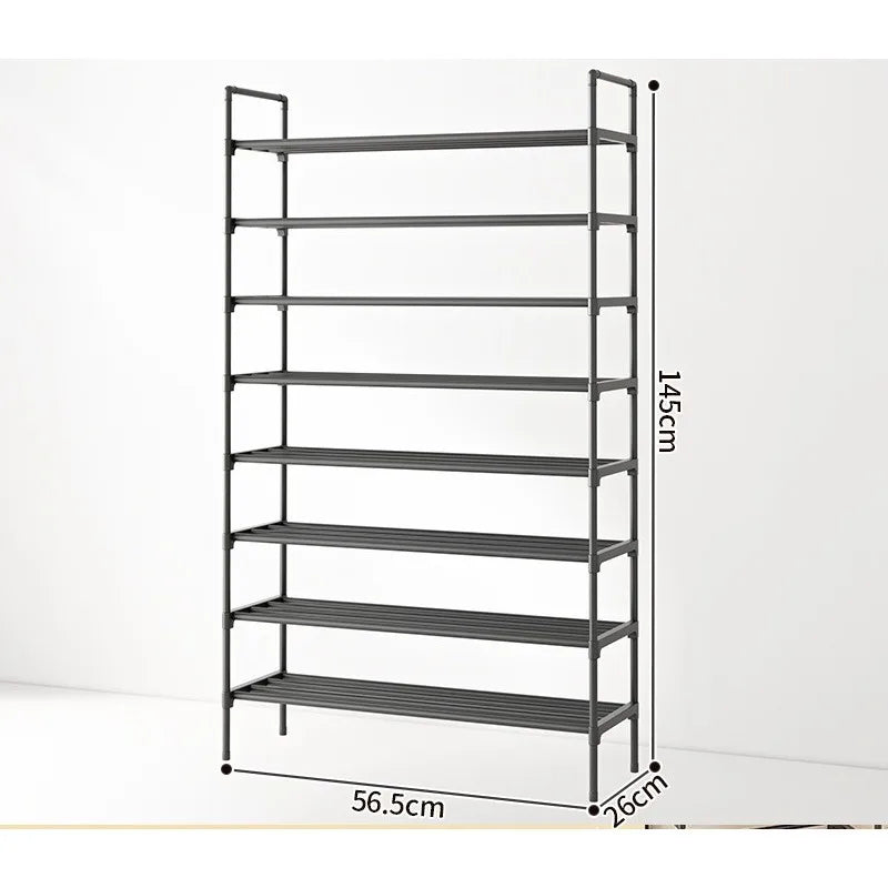 Zapatero sencillo doméstico multifuncional de varios pisos para puerta, estante de almacenamiento para interiores y exteriores, estante de almacenamiento para dormitorio de estudiantes.