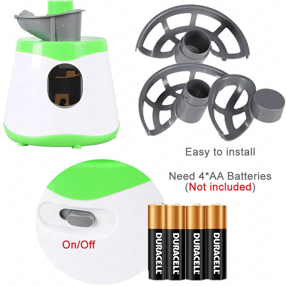 Robot de tenis de mesa pequeño de 4 pilas AA, entrenador de máquina de lanzamiento, para adultos y niños, deporte, juego, regalo, deporte de raqueta, más de 40 pelotas de ping pong.