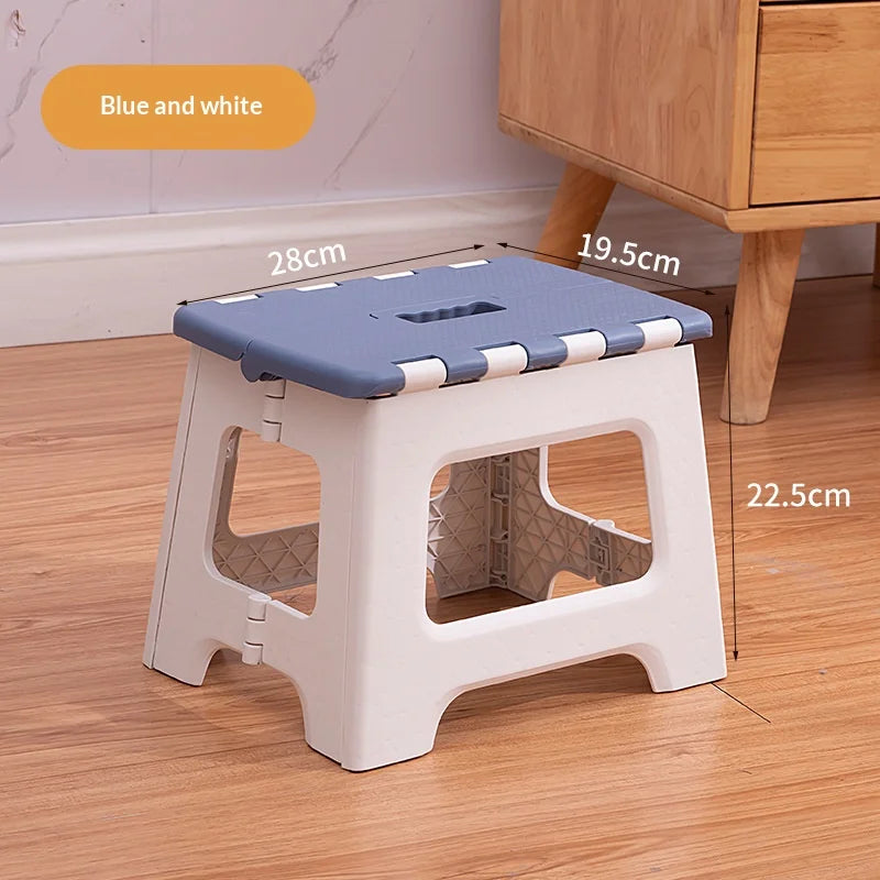 Taburete plegable, banco portátil para exteriores, de plástico bajo, fácil de transportar, apto para venta ambulante, taburete engrosado, pequeño para el hogar