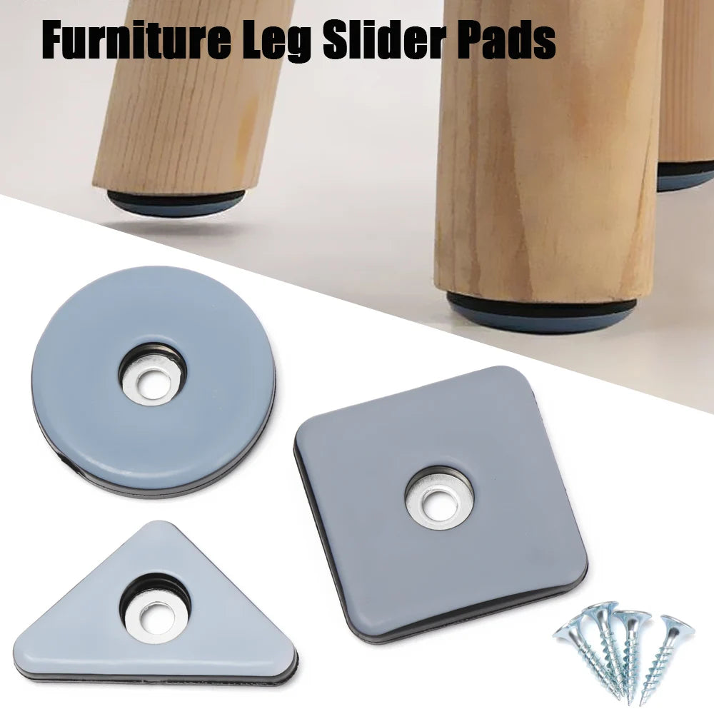 Deslizadores de patas de muebles de 4/8 piezas, almohadillas para mover muebles pesados fácilmente, protectores de bases de mesas, patas antidesgaste, alfombrilla con tornillos