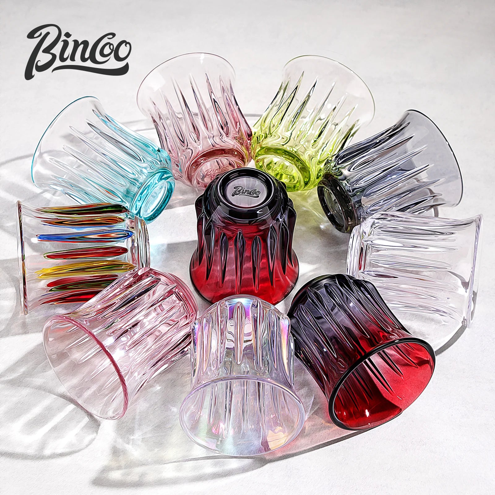 Bincoo Taza de Café de Alta Gama Elegante Cristal Retro para Americano Dirty Flat White Espresso y Latte Disponible en 90/200/240/400ml