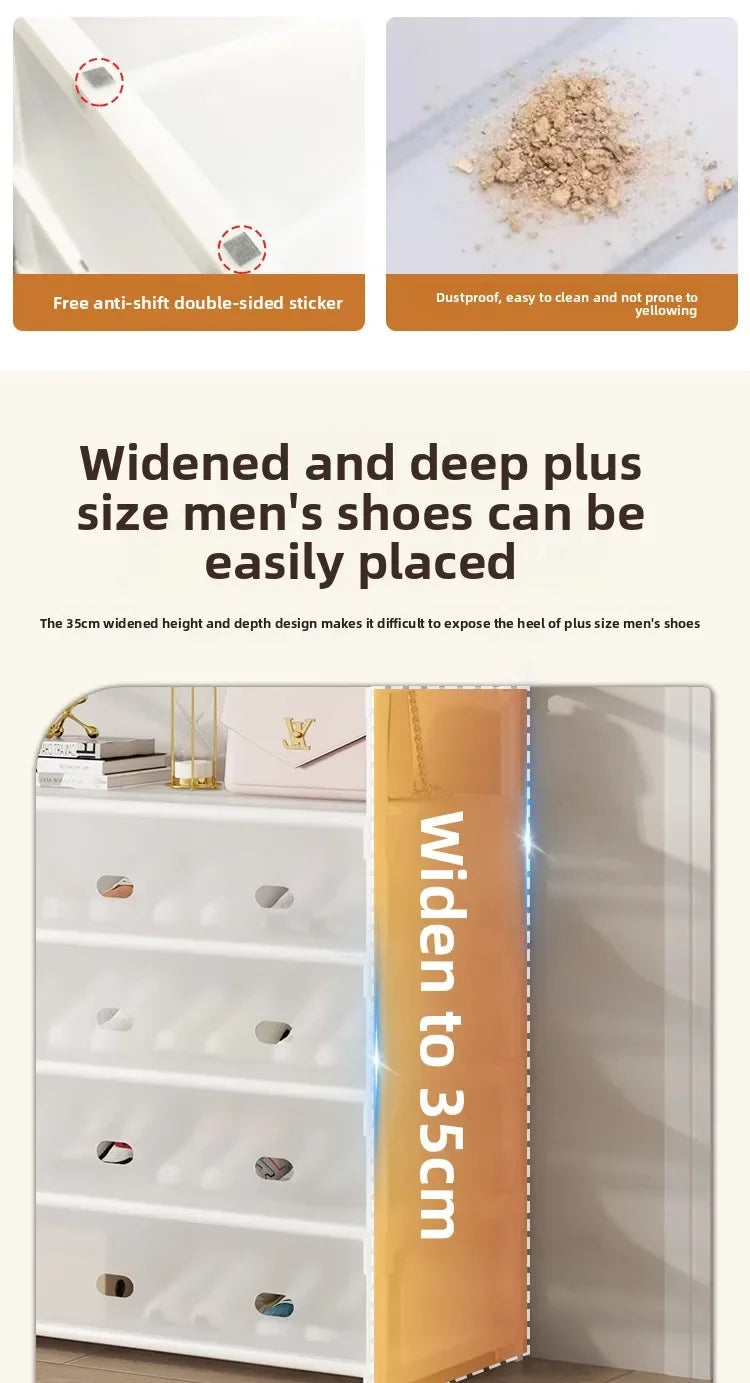 Multi-layer Rack Shoe Rack Simple Household Integrated Multi-functional Simple Assembly Door Storage Shoe Cabinet Shoe Hat Rack