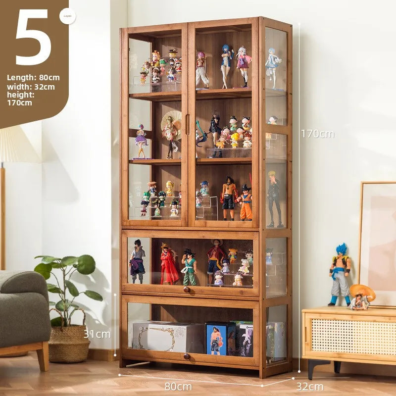 Vitrina para figuras, modelo de bloques de construcción, soporte de exhibición de acrílico para Lego, vitrina transparente no de cristal para adornos y productos.