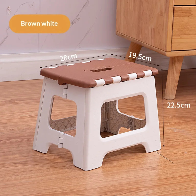 Taburete plegable, banco portátil para exteriores, de plástico bajo, fácil de transportar, apto para venta ambulante, taburete engrosado, pequeño para el hogar