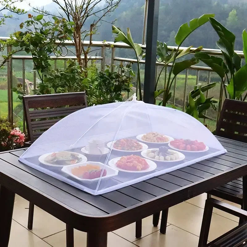 Cubierta de malla plegable para alimentos, cubierta desplegable antimoscas y mosquitos para alimentos, paraguas para comidas, verduras, frutas, transpirable, accesorios de cocina
