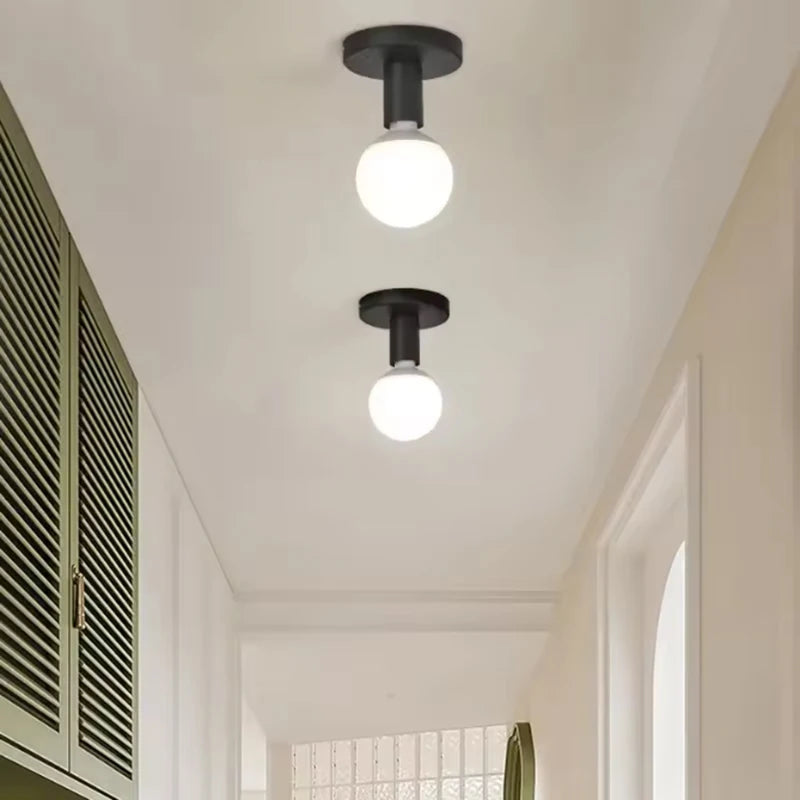 Base de Lámpara Moderna Negra E27 de Hierro Retro Nórdico para Sala de Estar Dormitorio Baño Lámpara de Techo Soporte de Lámpara de Pared